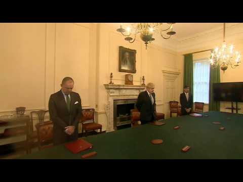 UK Prime Minister holds minute's silence for key workers who have lost their lives to COVID-19