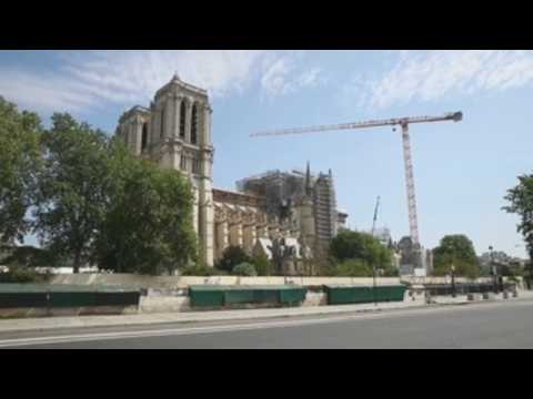 Work resumes at Notre Dame with added safety measures