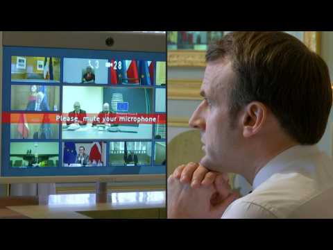 Coronavirus: Macron takes part in videoconference with European leaders