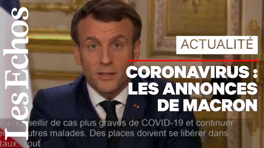 Illustration pour la vidéo Coronavirus : Macron ferme les écoles, crèches et universités