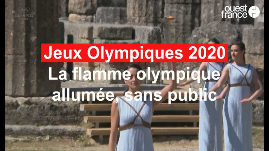 Aucun spectateur au départ du relais de la flamme olympique, Jeux  olympiques Tokyo 2020
