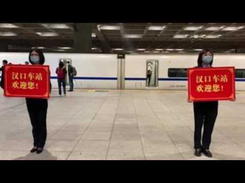 First trains depart from Wuhan as coronavirus lockdown lifted