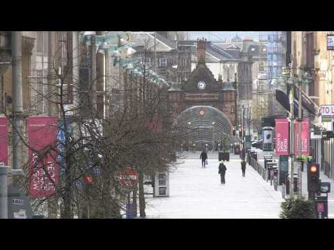 Coronavirus: Deserted streets of Glasgow