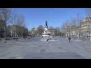 Paris's iconic Place de la Republique deserted on 8th day of lockdown