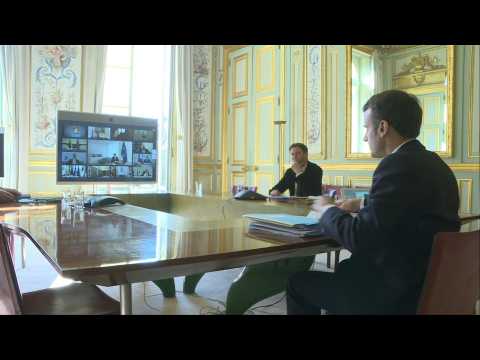 Coronavirus: Macron takes part in videoconference with European leaders