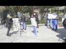Coronavirus: Bronx nurses protest working conditions in New York