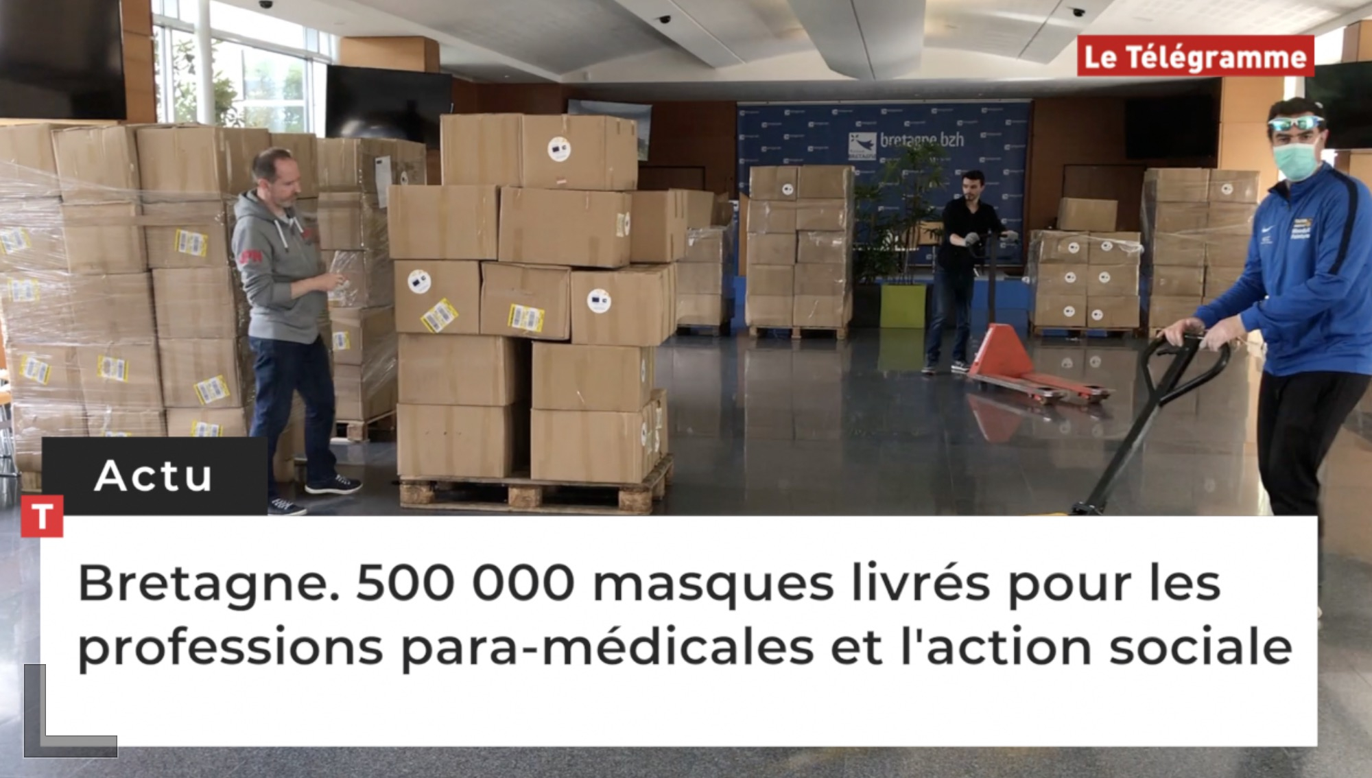 Bretagne. Covid-19 : 500 000 masques livrés pour les professions para-médicales et l'action sociale (Le Télégramme)