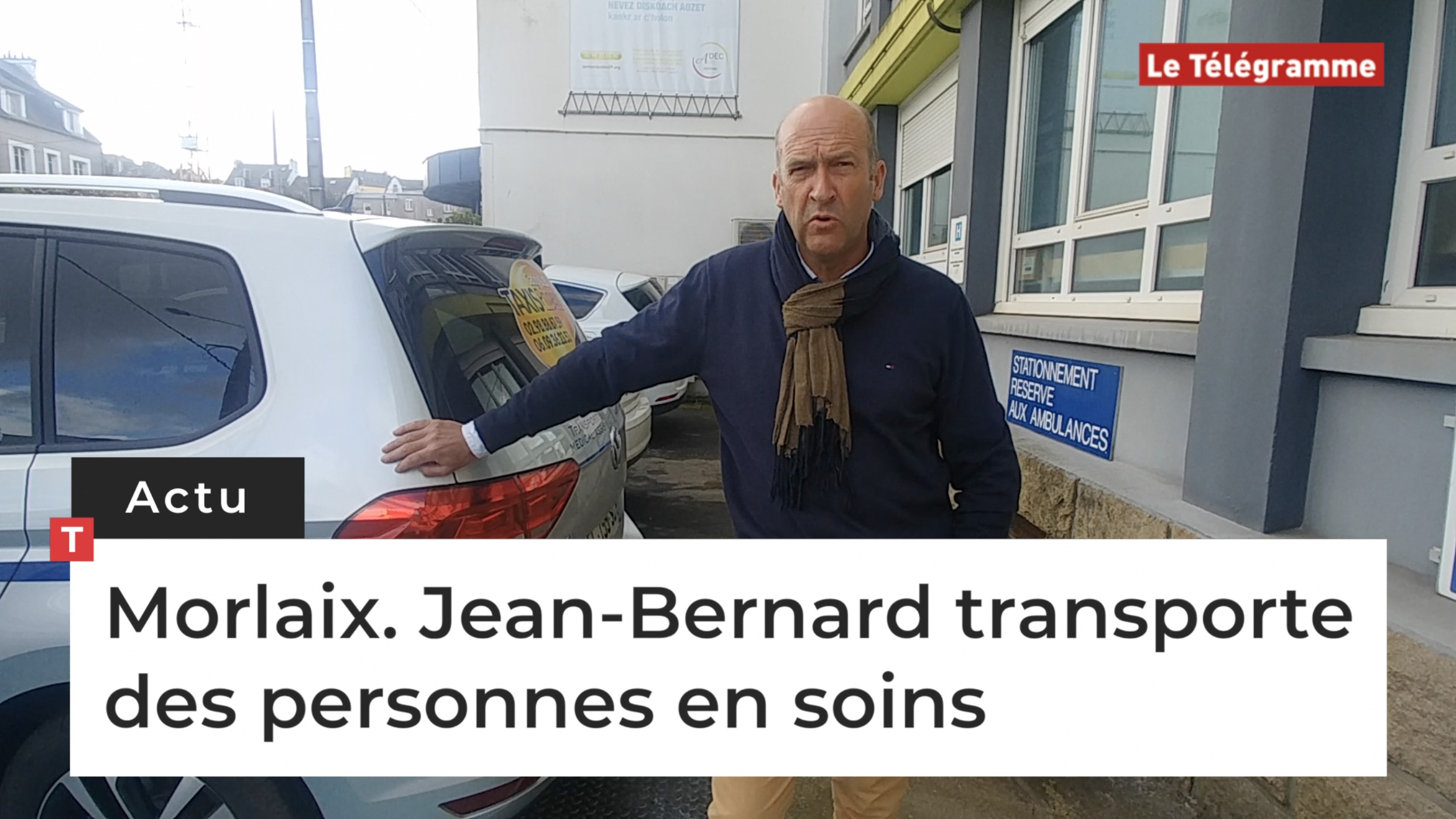 Morlaix. Jean-Bernard transporte des personnes en soins (Le Télégramme)