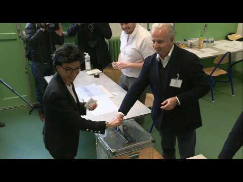 Mayoral candidate Dati votes in Paris local elections
