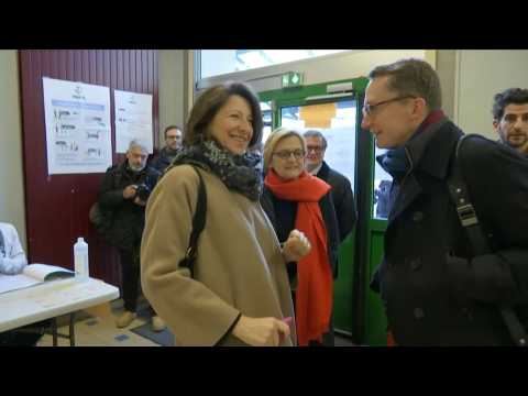 Macron party candidate Buzyn votes in Paris local elections
