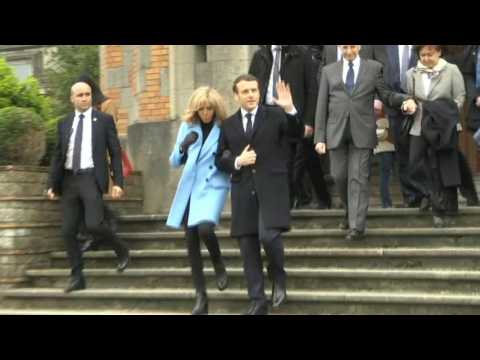 Emmanuel and Brigitte Macron vote in French local elections (2)