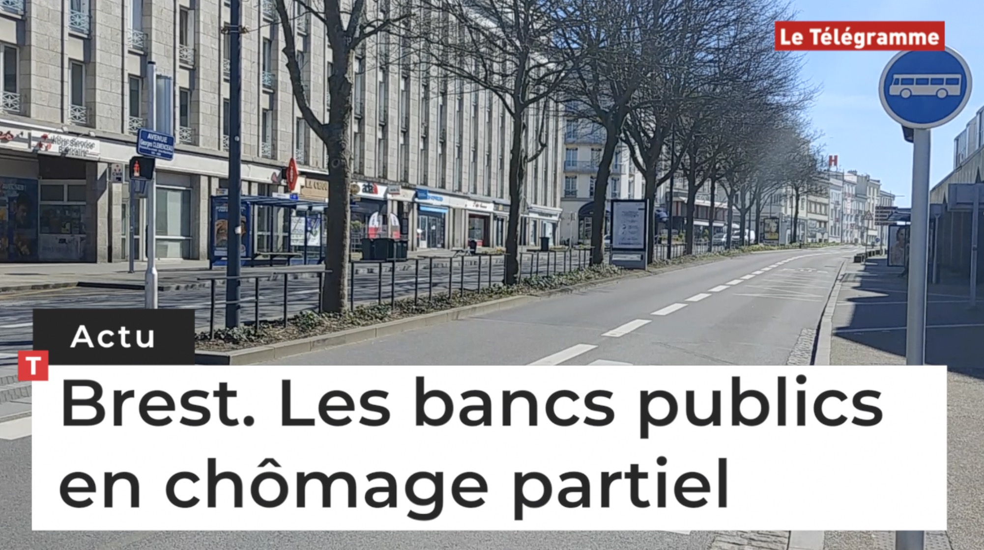 Brest. Les bancs publics en chômage partiel (Le Télégramme)