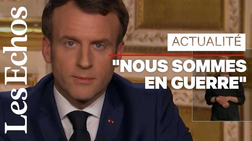 Illustration pour la vidéo Coronavirus : Emmanuel Macron interdit les « déplacements non essentiels » 