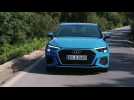 The new Audi A3 Sportback in Turbo blue Driving Video