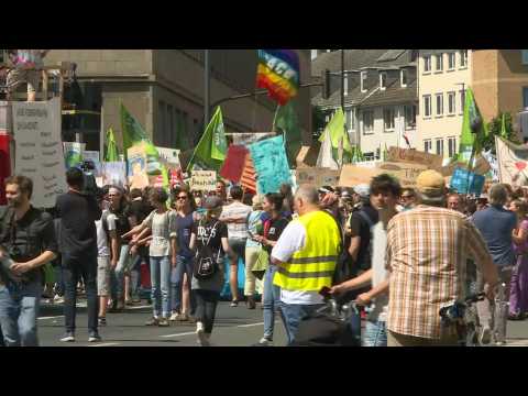 Thousands of demonstrators protest against coal mining in Germany
