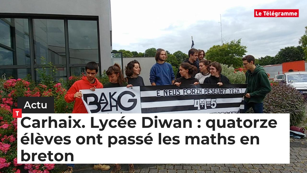 Carhaix. Lycée Diwan : quatorze élèves ont passé les maths en breton (Le Télégramme)
