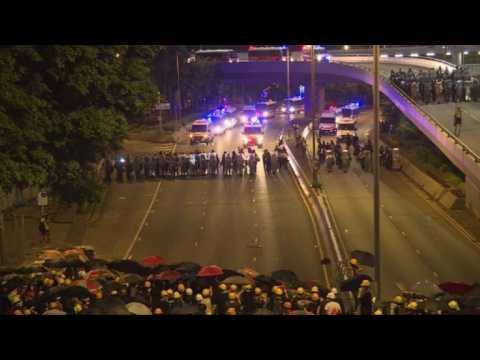 Hong Kong police clear protesters