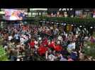 England fans jump for joy as White hits equaliser in USA clash - Label : AFPTV - First images - Category : Sport