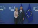 Jean-Claude Juncker and Ursula von der Leyen meet in Brussels
