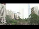 Protesters defy cops in HK and begin banned march - Label : AFPTV - First images - Category : News