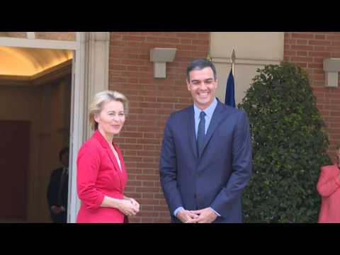 Caretaker PM Sanchez meets EU chief Ursula Von der Leyen