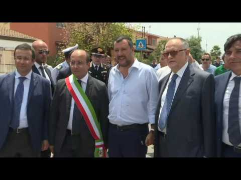 Italy's Salvini present for closure of Mineo migrant reception centre