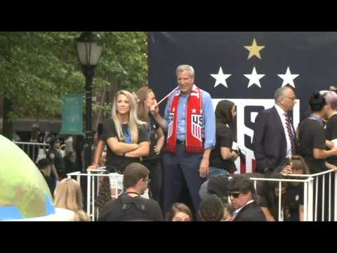 US Women's National Team's victory parade begins in New York City
