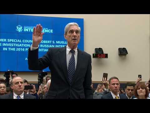 Robert Mueller is sworn in before House Intelligence Committee