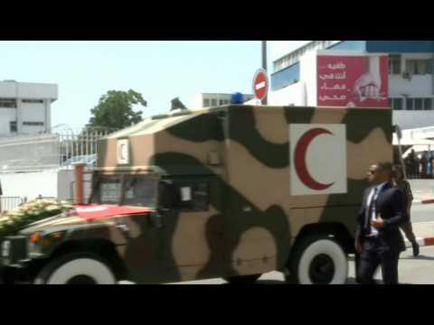 Convoy leaves hospital with body of late Tunisian President Essebsi