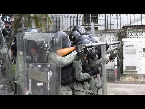 Protesters and police clash in Hong Kong