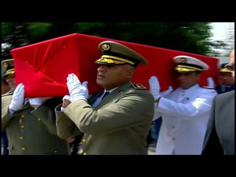 Tunisia: Military parade escorts the body of late Tunisian president
