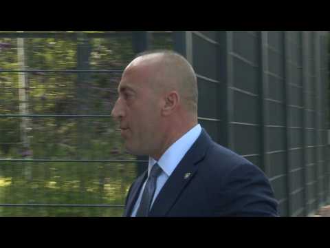 Former Kosovo PM Haradinaj arrives at special war crimes court