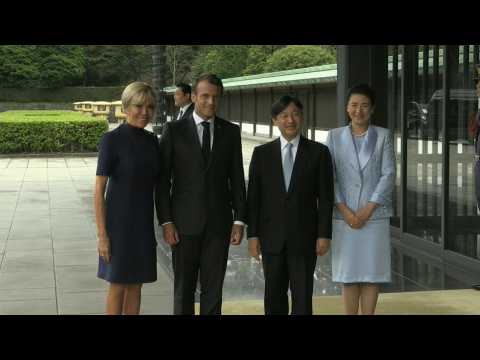 Macron meets Japan's Emperor Naruhito