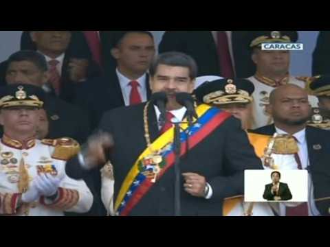 Venezuela's Maduro appears for military parade on day of protests