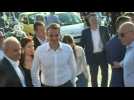 Election favourite Mitsotakis arrives at party headquarters - Label : AFPTV - First images - Category : News