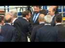 Macron arrives to unveil new Suffren nuclear submarine