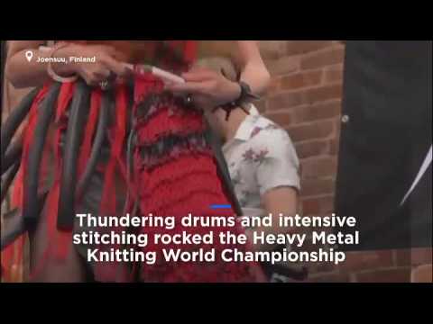 Watch: Heavy Metal Knitting World Championships from Finland