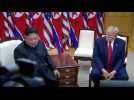 Trump and Kim hail good relations in historic meeting in N.Korea
