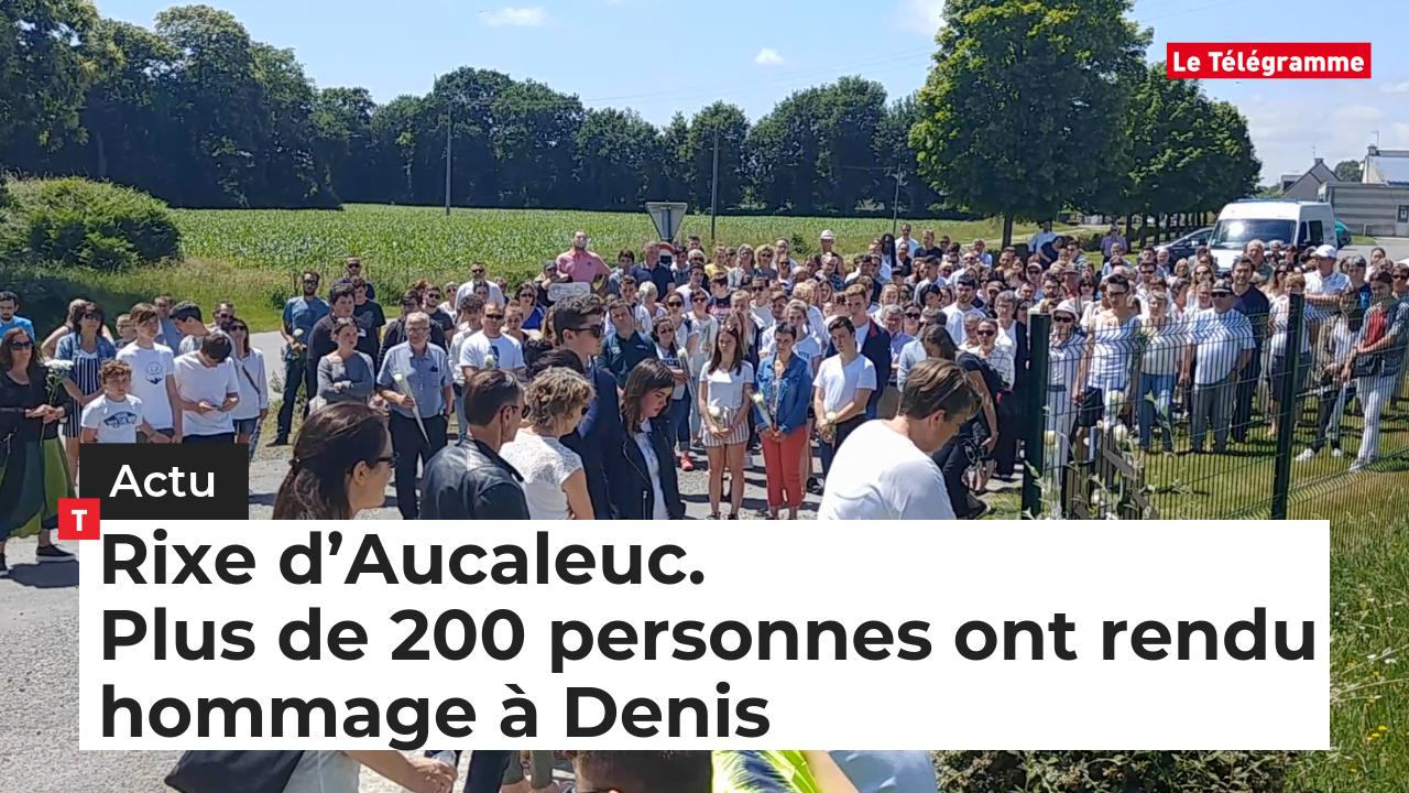 Rixe d’Aucaleuc. ​Plus de 200 personnes ont rendu hommage à Denis (Le Télégramme)