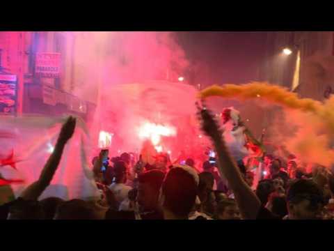 Algerians celebrate team's win in Paris