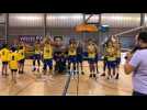 Volley-ball - La joie des Spinaliens à la fin du match contre Tours