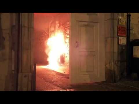 Incendie de poubelle au centre-ville de Besançon