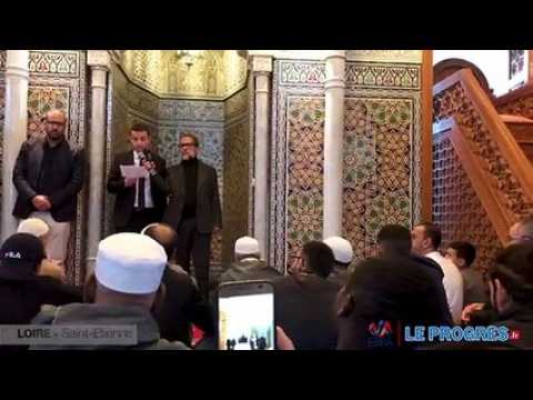 Gael Perdriau à la mosquée de Saint-Etienne
