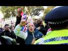 Minor scuffles during pro-Brexit demo outside Downing Street on day the UK was meant to leave the EU