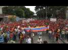 Maduro supporters protest in support of Bolivia's Morales