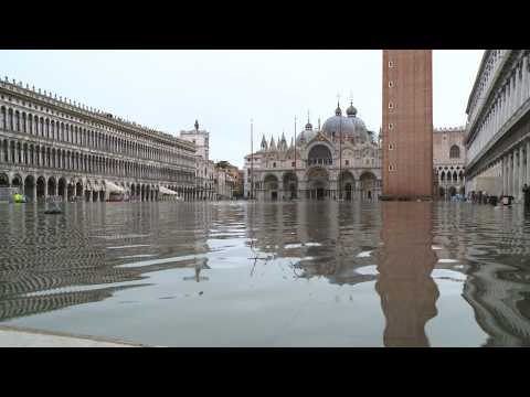 Venice underwater as exceptional tide sweeps through canal city