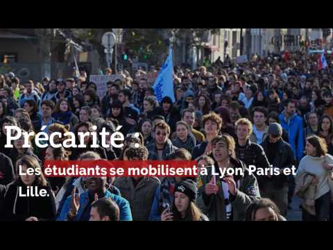 Précarité: les étudiants se mobilisent à Lyon, Paris et Lille 