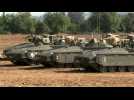Israeli tanks on Israel-Gaza border after ceasefire takes effect