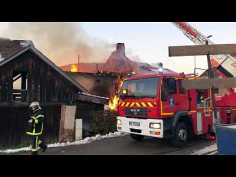 Incendie d'une maison à Belval