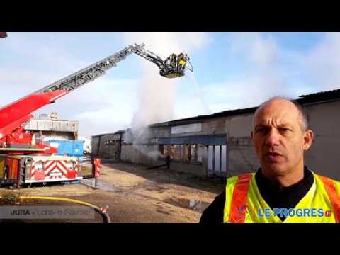 Incendie dans la zone industrielle de Lons-le-Saunier